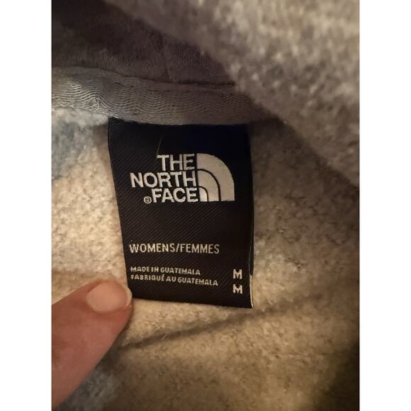 The North Face Women’s Medium Gray Pullover Hoodie Sweatshirt Fleece Lined - Picture 4 of 9